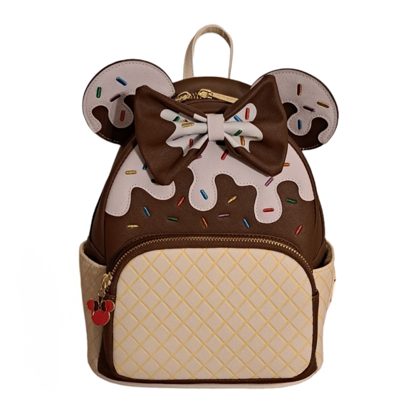 Loungefly Disney Minnie Mouse Chocolate Sundae Backpack - Picture 1 of 7